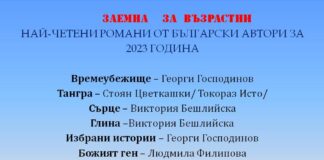 ЗАЕМНА ЗА ВЪЗРАСТНИ НАЙ-ЧЕТЕНИ AВТОРИ И ЗАГЛАВИЯ ЗА 2023 ГОДИНА