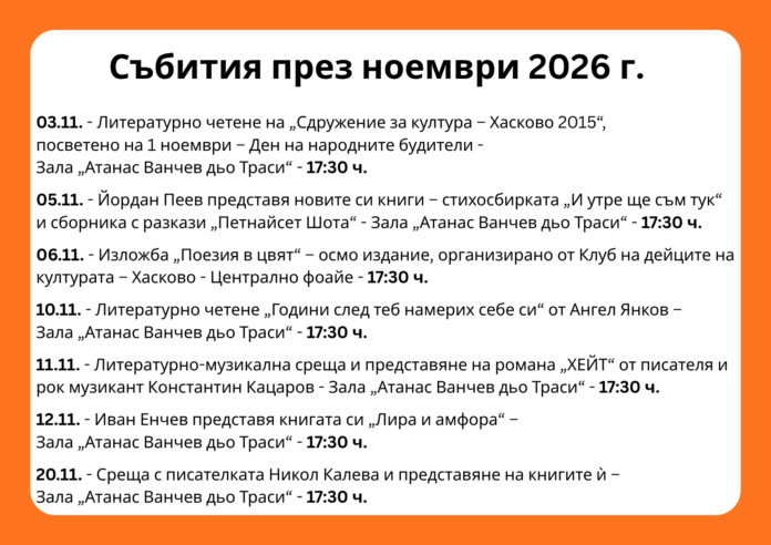 Събития през ноември 2026